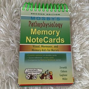 Mosby's Pathophysiology Memory NoteCards Spiral Bound Mnemonic, Memory Aids